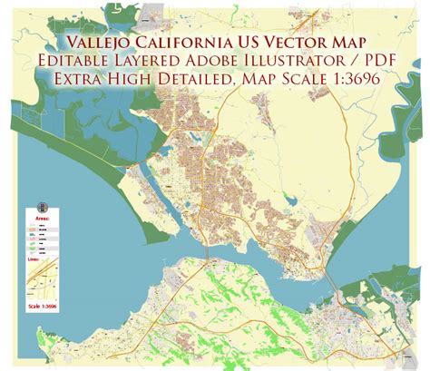 vallejo california map.